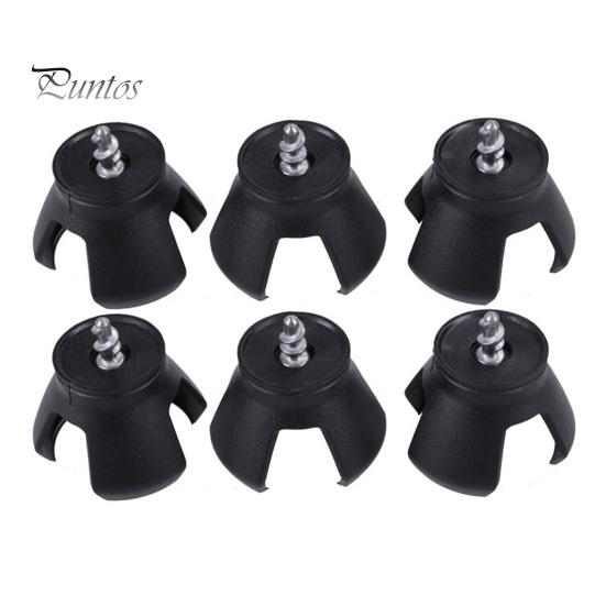 1/6 Pcs Golf Ball Retriever 3-Prong Golf Ball Pick Up Grabber for End of Putter Plastic Black Saver Claw Sucker Tool for Putter Grip
