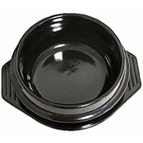 Seongun Store Korean Earthenware Pot Tteokbaegi No. 2 for Gyeranjim and Plastic Mat Set