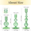 3Pcs Glass Candle Stick Holder Crystal Flower Vase Home Decoration for Table Centerpiece Wedding Party Christmas Decorations