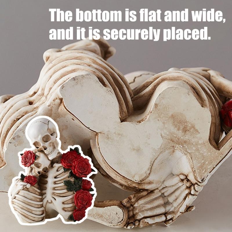 Elegant Resin Skull Decorations For Indoor Outdoor Halloween Party Centerpieces Detailed Hand Painted Artwork