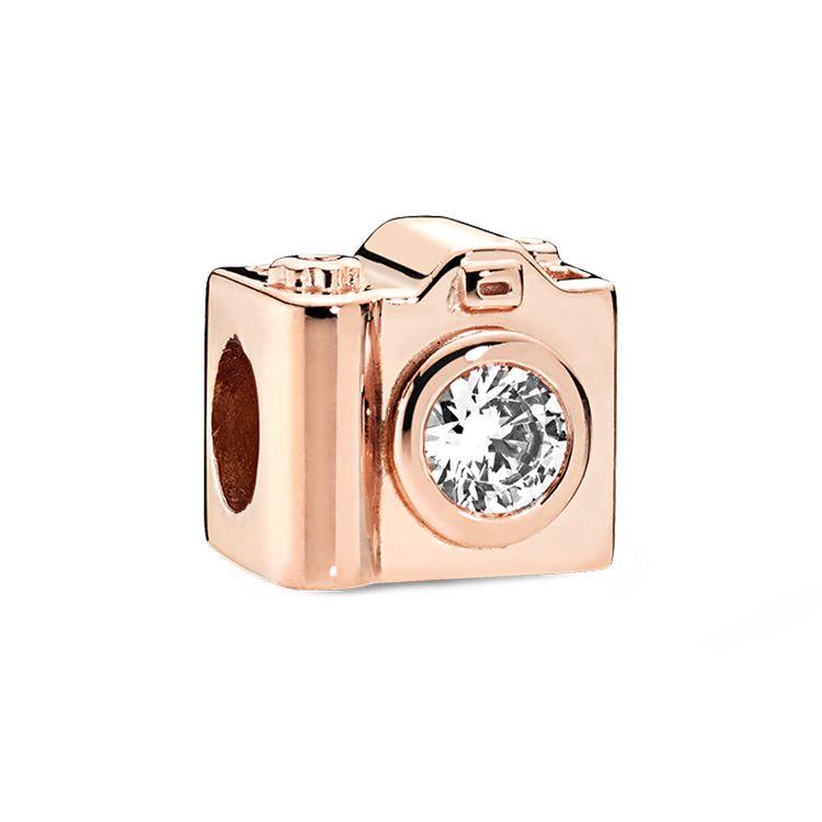 Pandora Rose Gold Love Camera Charm Unisex Jewelry 787986CZ Rose Gold