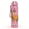 1PC Forest Deer Animal 750ml Color Plastic Sports Water Bottle Leakproof Flip Straw Lid Suitable for Sports Office Home Use