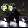 Ygmylandbb Motorcycle LED Fog Lights, Squid Rings, Headlights, Work Lights, Auxiliary Lights, Spotlights, On/Off