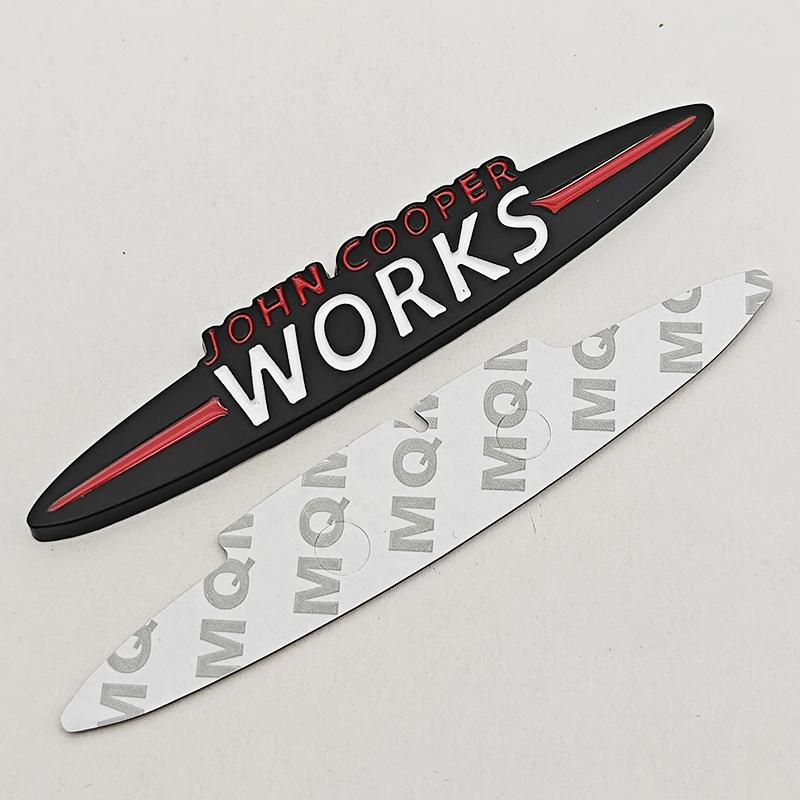 3D Metal Car Stickers Grille Badge Logo Works Emblem Decal For MINI Cooper JCW S F54 F56 F60 R50 R53 R55 R56 R57 R60 Accessories