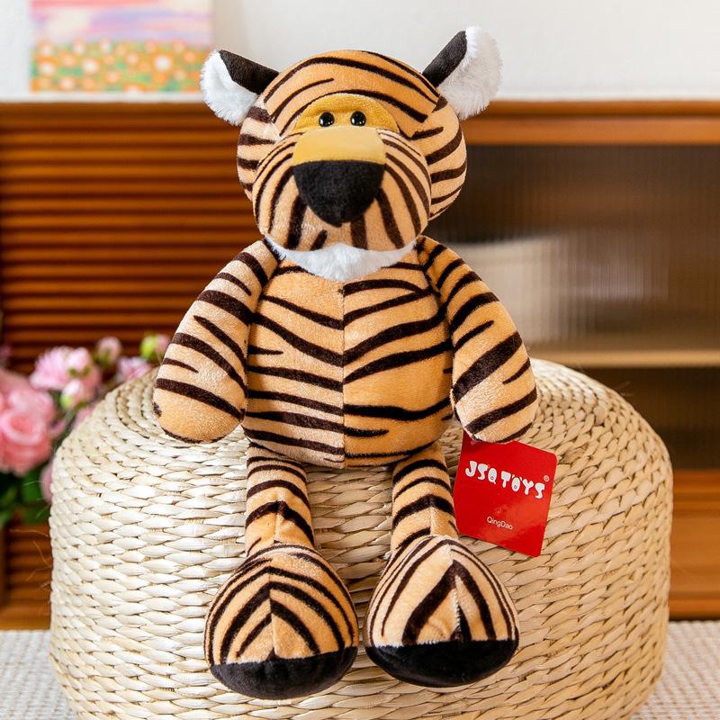 Jungle Animal Plush Toys: Elephant, Monkey, Tiger, Lion, Giraffe