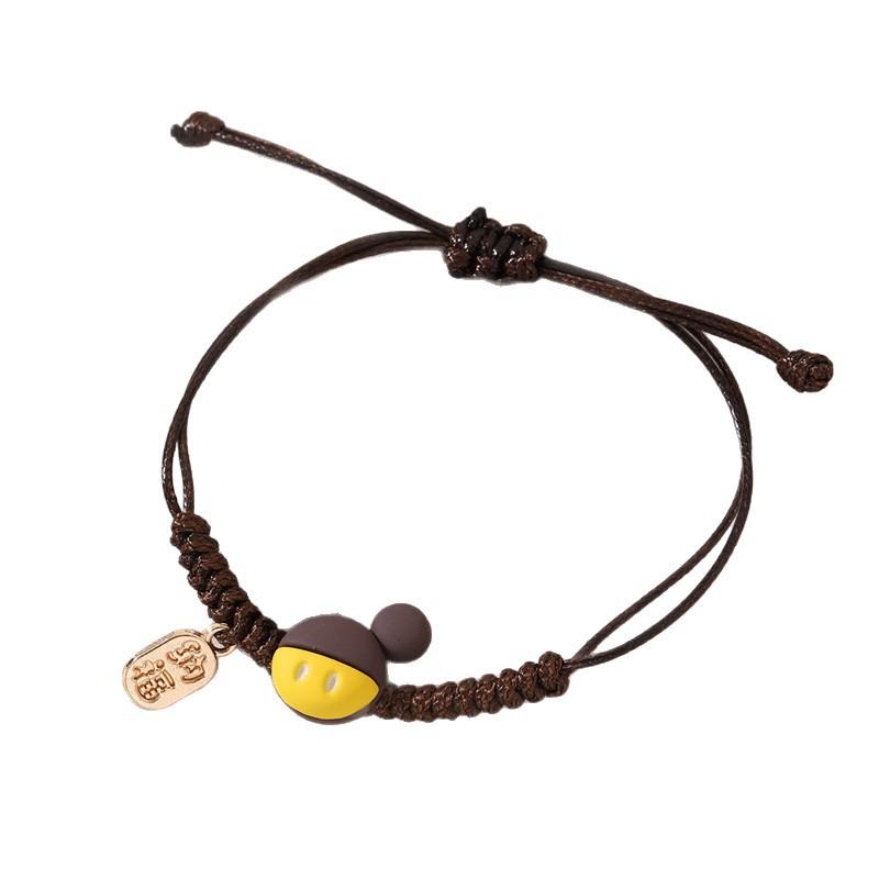1pc Handmade Bracelet: Braided String Design, Fresh & Cute Gift for Her