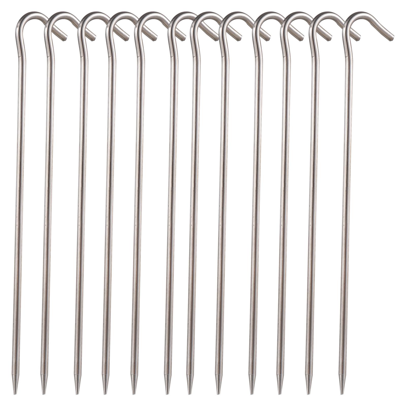 Колья для земли Колья для палаток для кемпинга Металлические колья для наземных кольев для навеса Колья для песка из нержавеющей стали 12