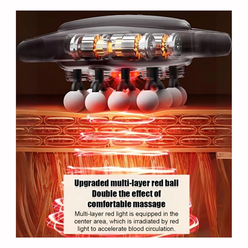 16-Head Fascia Massager For Powerful And Wide-Range Full-Body Massage Noise Reduction Deep Tissue Neck Massage-Gun Set