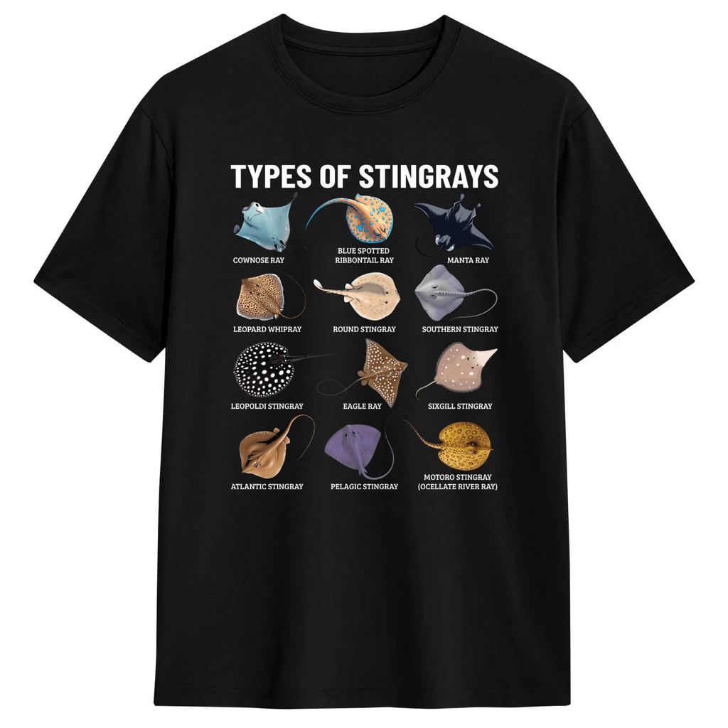 Ocean Hawaii Tattoo Stingray Aquarium Animal T Shirt Summer Cotton Tshirts For Unisex Design Tshirt Short Sleeve Funny Top Tees