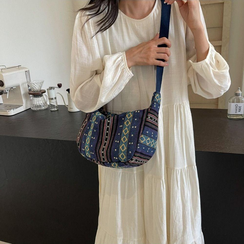 Handbag Bohemian Shoulder Bag Embroidery Weave Folk Messenger Bag  Women