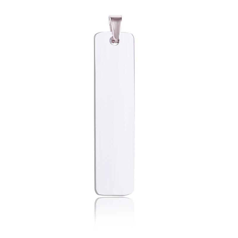 Military Dog Tag Pendant - Laser Engraved Stainless Steel ID Tag