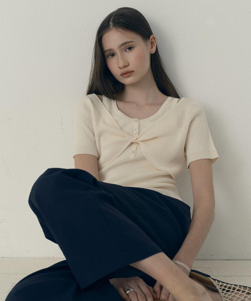 JUCYJUDY Linen Twist Two-In-One Knit J1Kt322B
