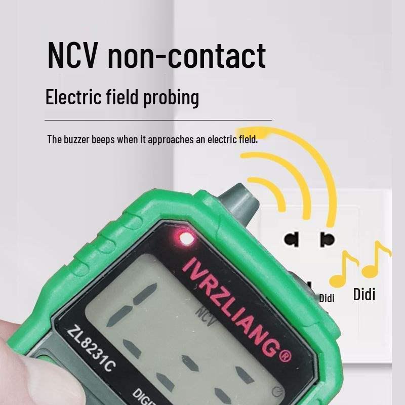 High-Precision Digital Multi-Tester for Electricians - Compact, Auto, Anti-Burn