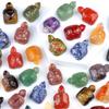 Turtle Crystal Agate Miniature: Hand-Carved Semi-Precious Stone Ornament