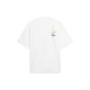 Skateboard Series Progress Day By Day Skateboard Pattern Print Round Neck Pullover Short Sleeve T-Shirt Unisex Tops Milk-White AHST101-2