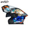 Smart Motorcycle Helmet with Flip-up Taillight for All-Season Off-road Riding
