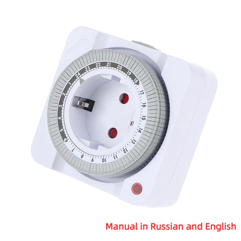 24-Stunden Mechanischer Timer Intelligenter Countdown Automatische Abschaltung Steckdosen-Timer EU-Stecker Für den Innenbereich