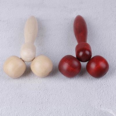 Personalized Roller Massager Wooden Face Massager Facial Massager Double Wheel Pull Wheel Face Massager