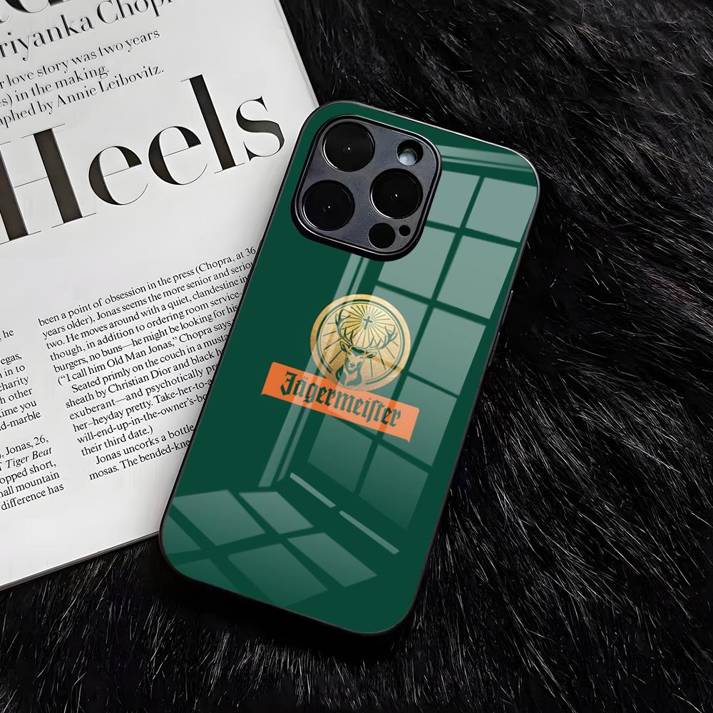 Hot J-Jagermeisters Phone Case For IPhone 17 Air 16 E Pro Max 15 14 13 Mini 12 Pro 11 Max Plus Black Glass Cover
