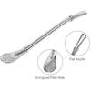 1/3/5pcs Reusable Stainless Steel Drinking Straws with Filter Spoon Bombilla Yerba Mate Straws Beverage Stirring Filter Spoon