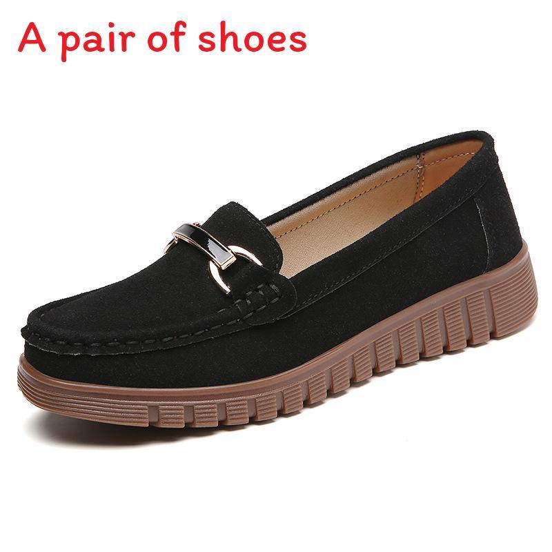 Solid Color Shoes With Suede Upper And Soft Rubber Sole For Casual Summer Wear