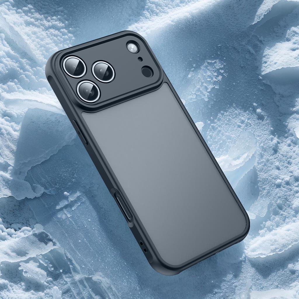 For iPhone 17 Pro Max Case with Screen Film WANLONFENG FD Series Skin Touch TPU PC Phone Back Cover