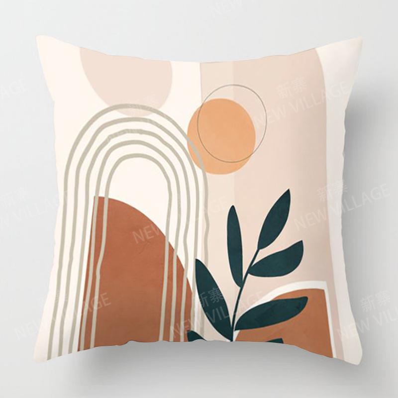 Nordic Modern Luxury Home Decor Autumn Pillowcase Sofa Cushion Cover 45X45Cm 45*45 50X50 60X60Cm 40X40 35X35 Abstract Geometric