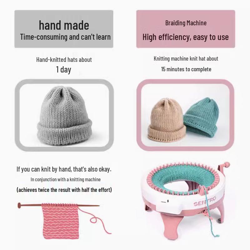 Hand-Cranked Kids Knitting Loom for Socks, Scarves, and Sweaters - Home & Kindergarten Toy