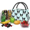 Reusable Lunch Bag Boston Terrier and Dog Insulated Lunch Box Cooler Tote Bag Organizer Bag for Work Outdoor Picnic