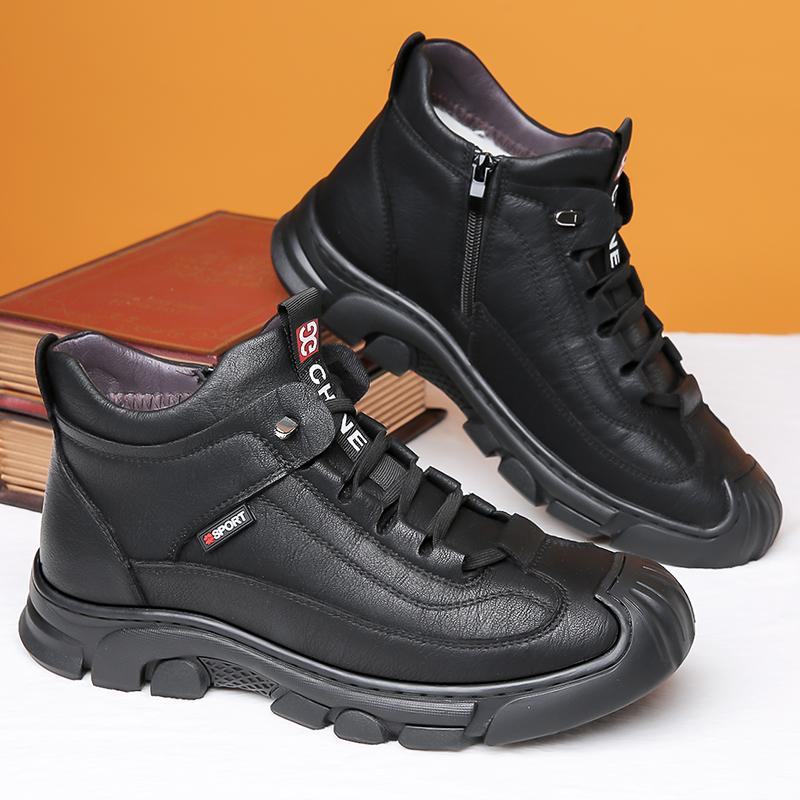 Зимняя плюшевая мужская обувь для активного отдыха — фото 7