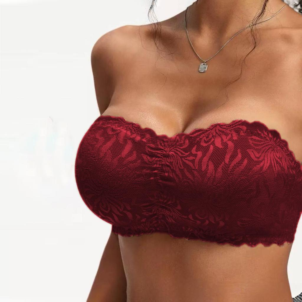 Women's Lace Sexy Strapless Bra Top