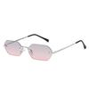 Unisex Retro Square Sunglasses UV400 Lenses Lightweight Comfortable Rimless Metal Frame Custom Logo Fashionable Luxury Design