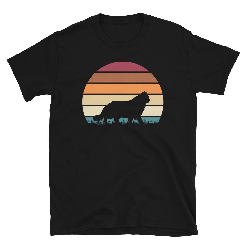 

Retro Sunset Kitten Feline Pet British Longhair Cat Short-Sleeve Unisex T-Shirt XL