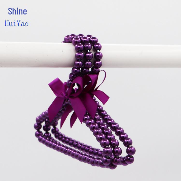 20cm Fashion Pearl Hanger with Bow - Pet, Dog, and Children's Plastic Hanger