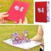 Creative Flower Butterfly Bicycles Popup Greeting Card 3D Handmade Paper Surprise Card for Birthdays and Weddings