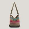 rossbody bag ortable canvas bag arge capacity with zipper omen's bag Women's shoulder bag ucket bag Commuter