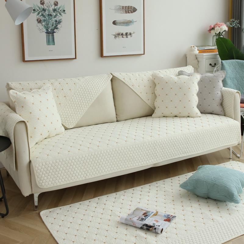 Cotton Lanterns Retro Non-Slip Sofa Cushion Cover, Seat Cushion Universal In All Seasons, Small Lantern Backrest Towel, Pure Cotton Thickened