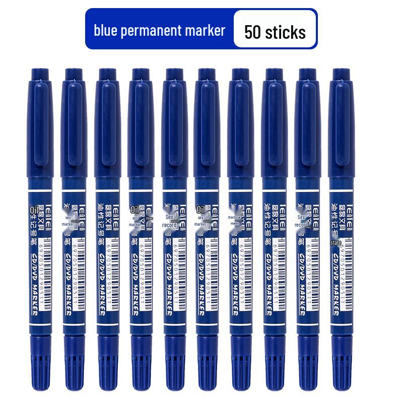 **Çift Uçlu Küçük Çocuk Çizim Kalemi - Siyah/Kırmızı/Mavi, İnce Uçlu, Su Bazlı**