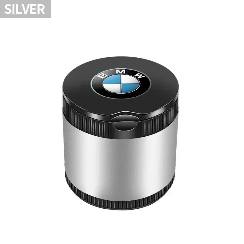 Car Portable Ashtray LED Light Alloy Ash Tray Aluminum Cup For BMW 1 3 5 Series X1 X4 X5 X7 G20 G38 F20 F39 F48 E46 E60 E36 E39