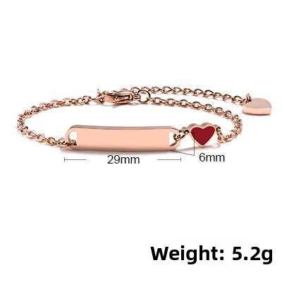 Oem Stainless Steel Curved Bracelet Chain gold Women's Fashion Children's Gift 1152