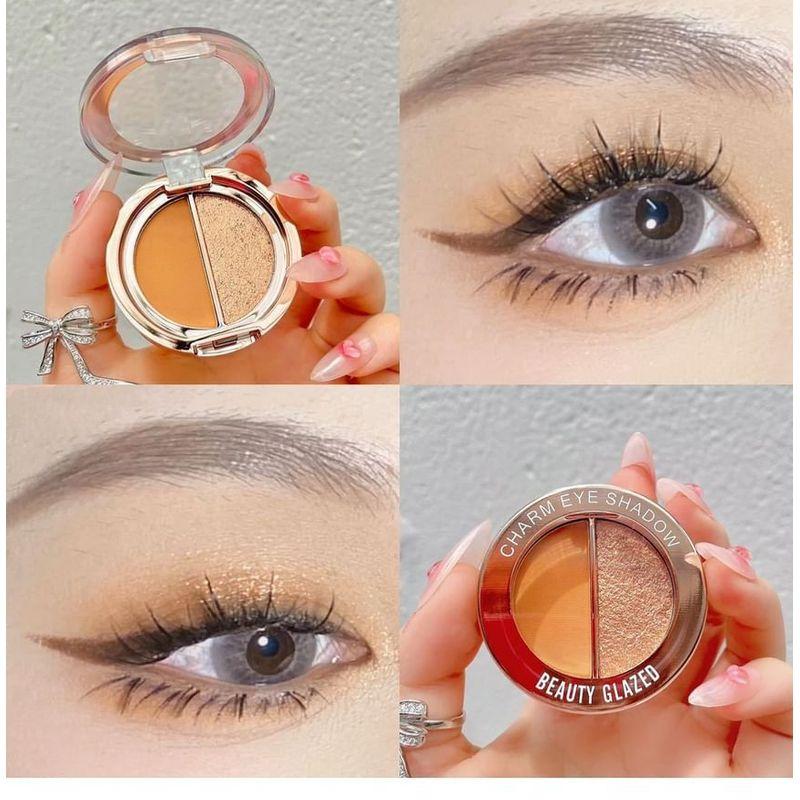 BEAUTY GLAZED - Matt & Pärlemor Dubbel Effekt Charm Ögonskugga - 10 Nyanser