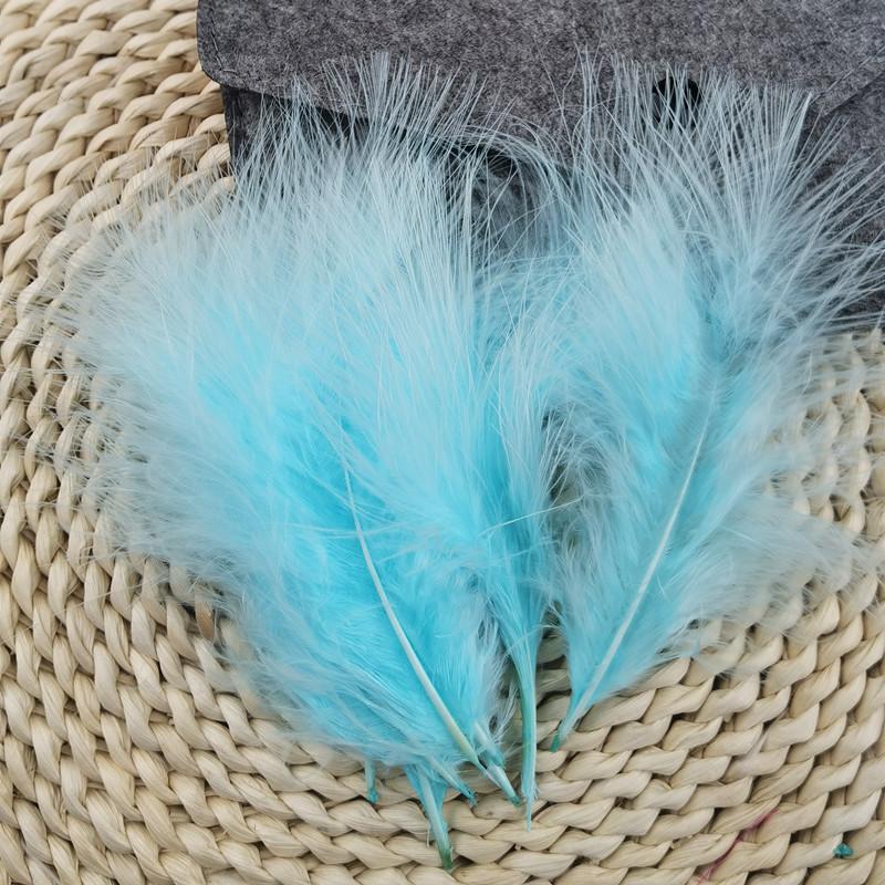 50Pcsdiy Color Feather Full Fleece Turkey Feather Clothing Antique Headdress Pet Toy Handicraft Decoration