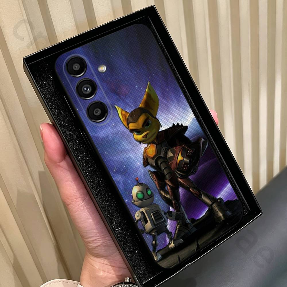R-Ratchet Clank Handyhülle Für Samsung Galaxy A13,A21s,A22,A31,A32,A52,A53,A71,A80,Weiche Schwarze Hülle