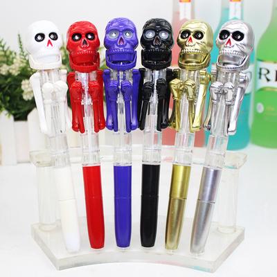 Novelty Ballpoint Pen Halloween Skull Pen Funny Writing Pen Refillable for Kid Student Reward Halloween Supplies