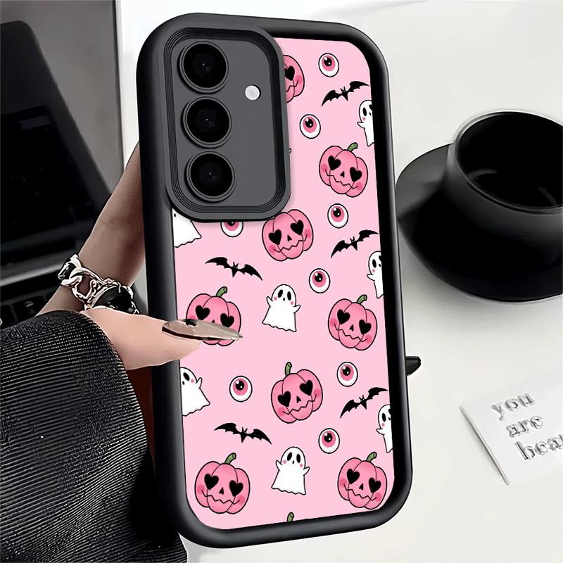 Handyhülle für Samsung Galaxy S26 S25 Ultra S24 FE Rosa Stil Totenkopf Hexe Schale S23 Plus S22 + S21 S20 5G Weiches Silikon Funda