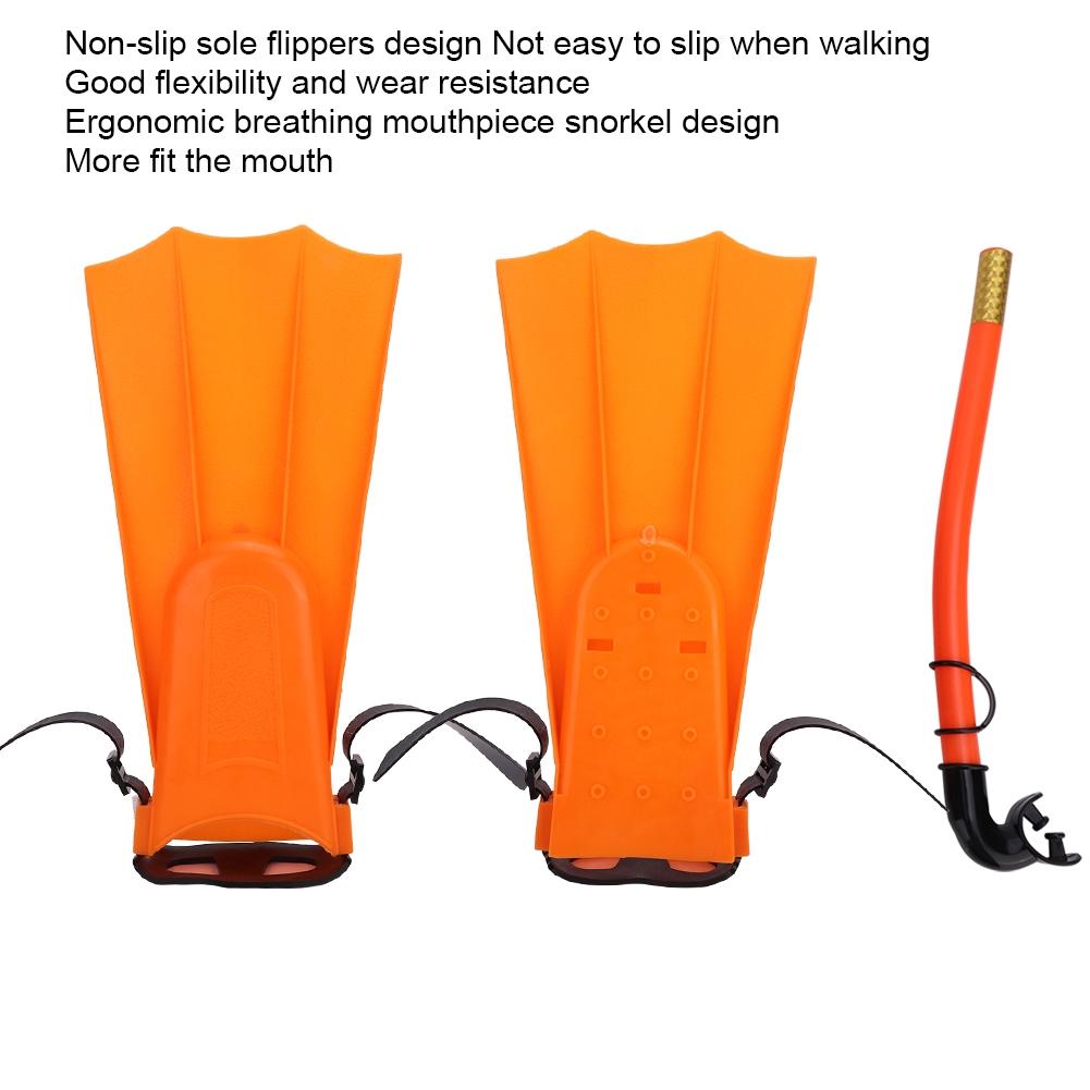 Children Diving Snorkeling Mask Goggle Snorkel Flippers Set Swimming Equipment Accessory(30 35)