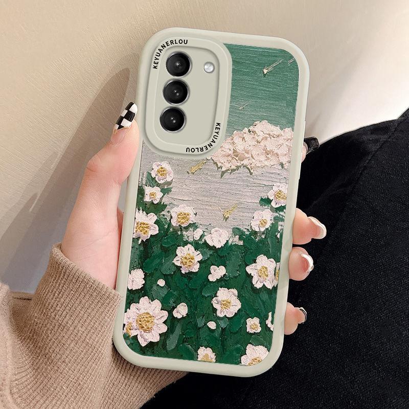 

Чехол для телефона для Samsung S24 S23 S22-Дымка, картина маслом, цветок, устойчивый к пятнам, устойчивый к падению чехол на Samsung S 24 Samsung S20 5G