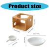 Elegant Wood Oil Warmer Diffuser Holder With Removable Ceramic Bowl For Easy Cleaning And Maintenance