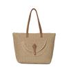 Straw Bag Women's Summer Seaside Vacation Beach Bag Shoulder Messenger Bag Fashion Saddle Bag Tote Bag