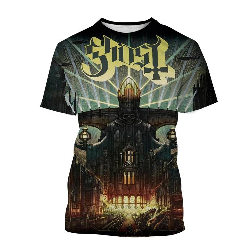 Heißer Verkauf Ghost Band 3D-Druck T-Shirt Persönlichkeit Männer Frauen Kinder Lässig Mode Hip-Hop Rock Cool Kurzarm T-Shirt 100-6XL